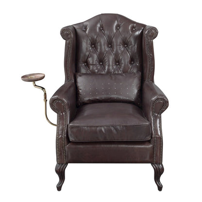 Pino Accent Chair Vintage Brown Top Grain Leather