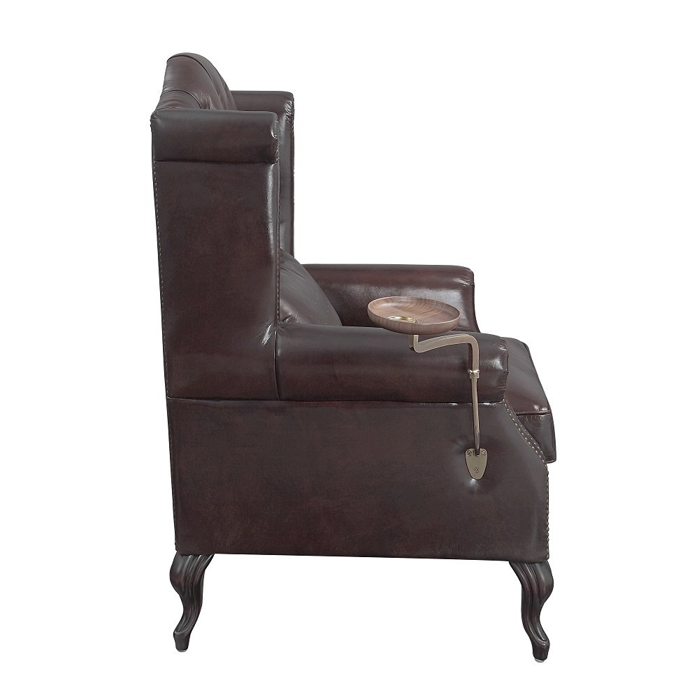 Pino Accent Chair Vintage Brown Top Grain Leather