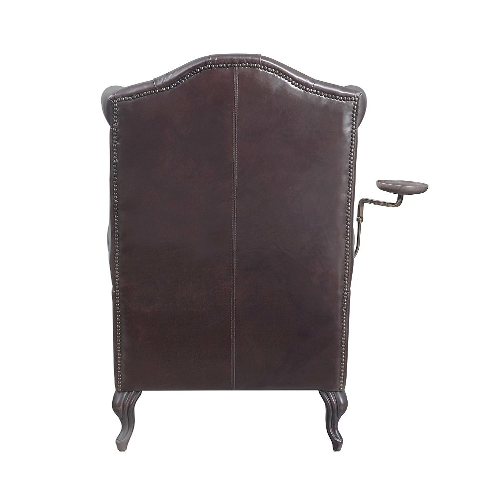 Pino Accent Chair Vintage Brown Top Grain Leather