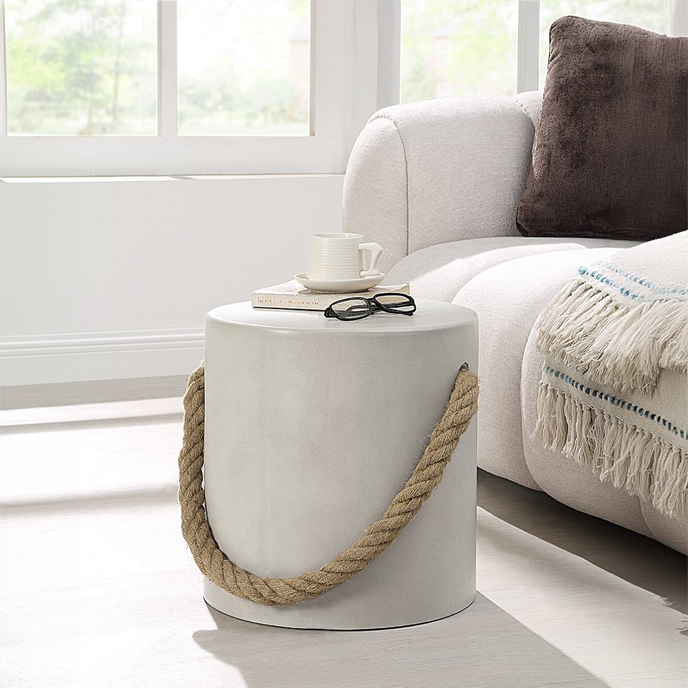 Gene Accent Table Natural Gray