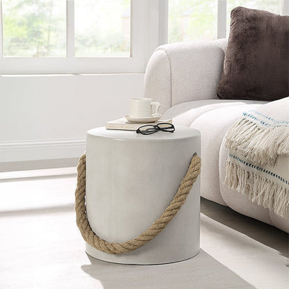 Gene Accent Table Natural Gray
