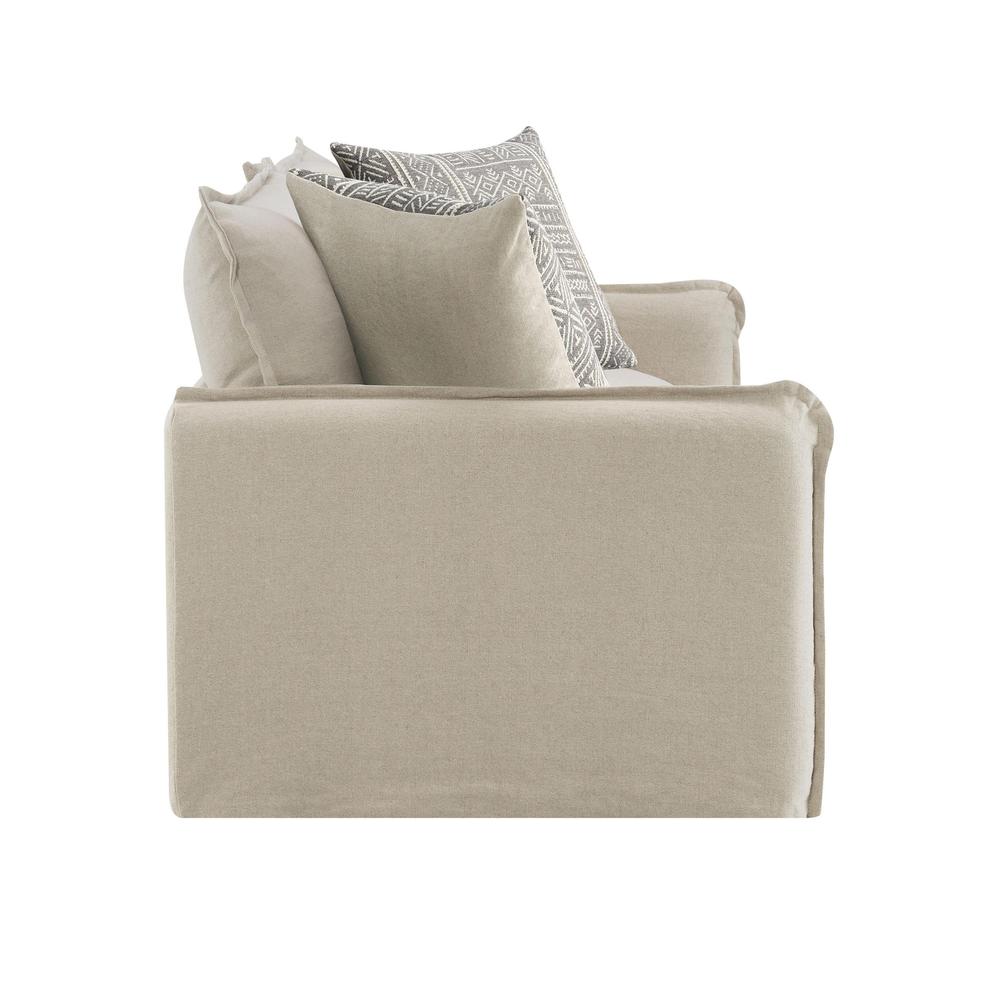 Upendo Sofa w/2 Pillows Beige Linen