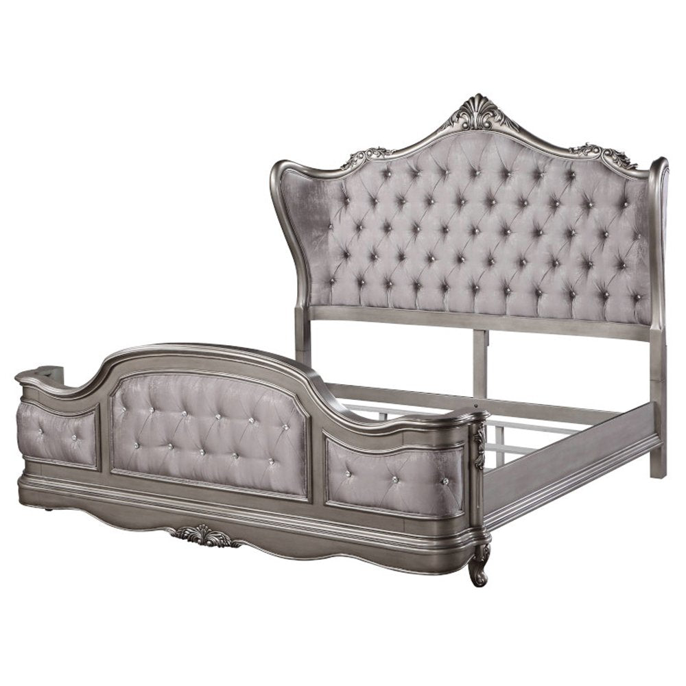 Ariadne CK Bed Velvet & Antique Platinum