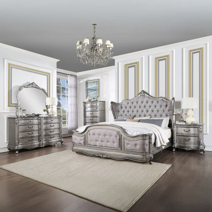 Ariadne CK Bed Velvet & Antique Platinum