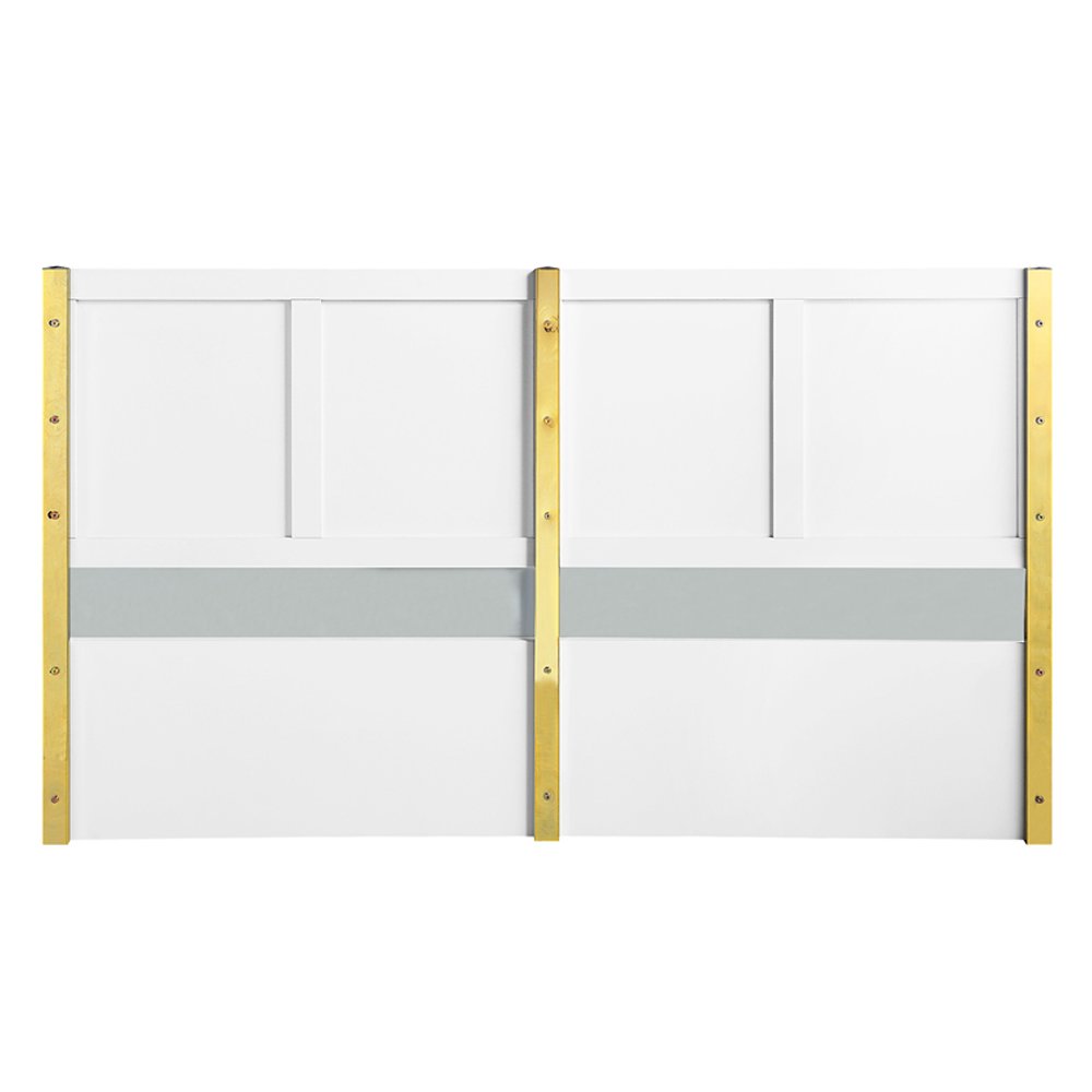 Gaines Eastern King Bed White High Gloss