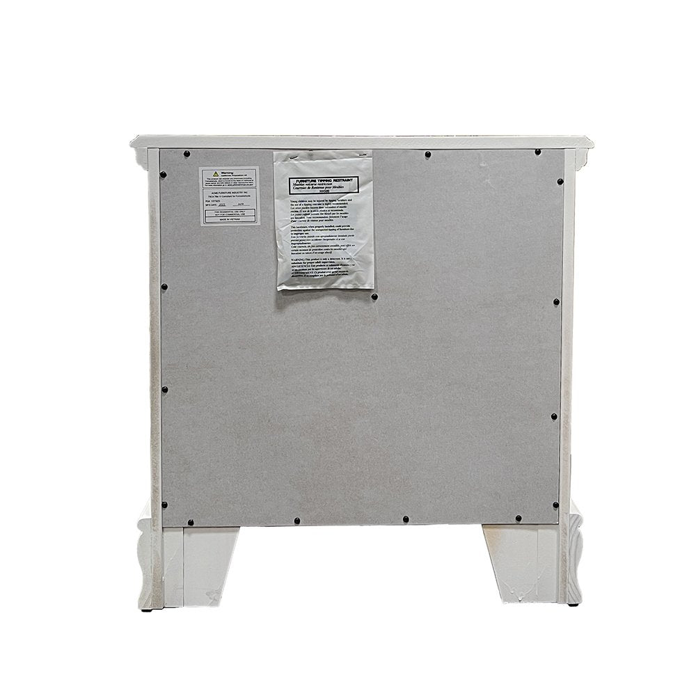 Flora Nightstand White