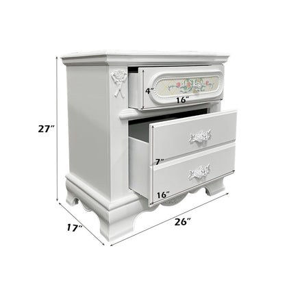 Flora Nightstand White