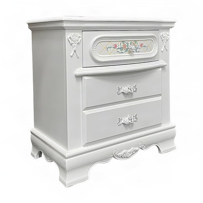 Wood Composite Nightstand with 2 Drawers, Bedside and Side Table, White