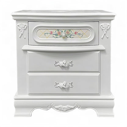 Wood Composite Nightstand with 2 Drawers, Bedside and Side Table, White