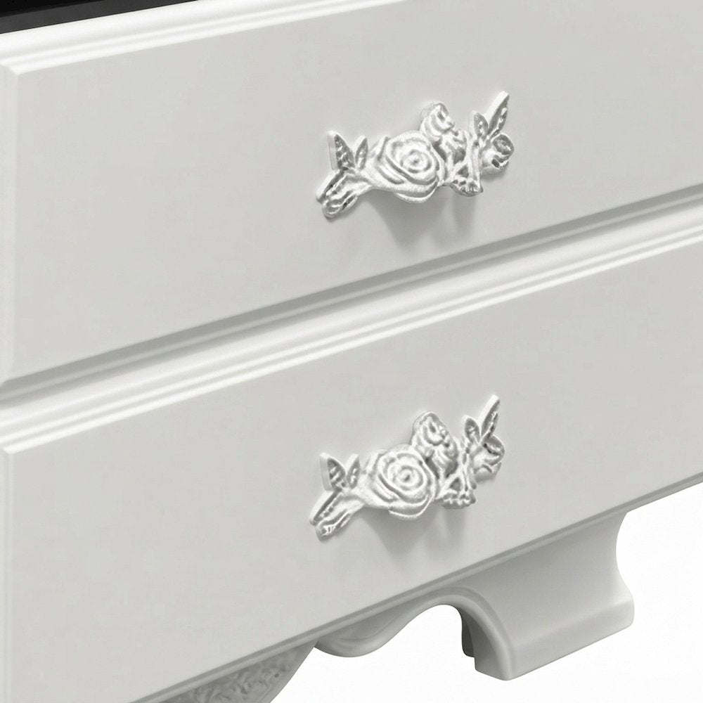Wood Composite Nightstand with 2 Drawers, Bedside and Side Table, White
