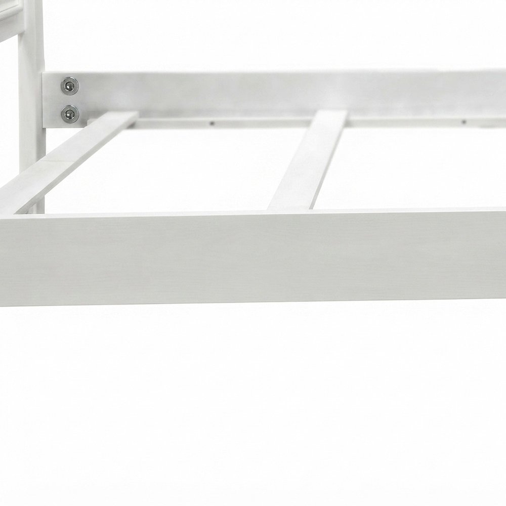 Full Size Wood Composite Platform Bed Frame, Transitional Bedframe, White