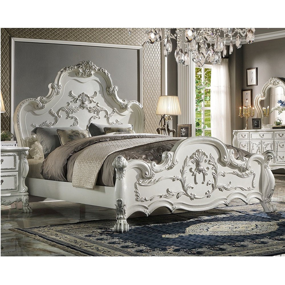 Dresden Queen Bed Bone White