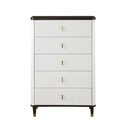 Carena Chest White & Walnut