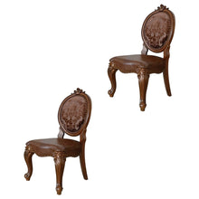 Upholstered Wood Dining Side Chair with Transitional Style, Cherry, Set of 2