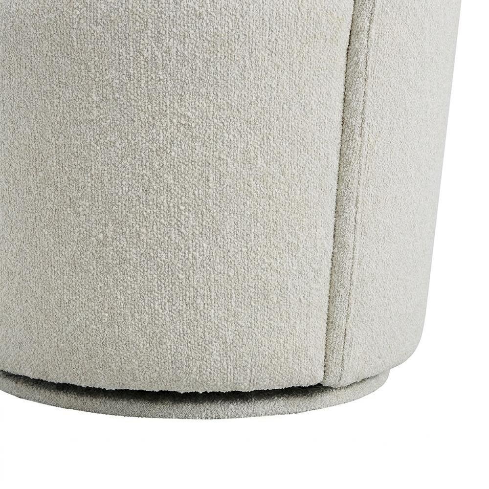 Boucle Swivel Accent Chair, Dining or Living Room Side Chair, Beige Boucle, Set of 2
