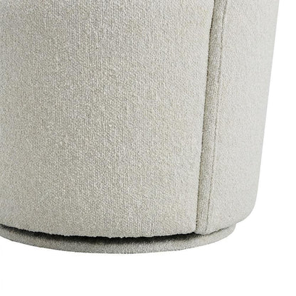 Boucle Swivel Accent Chair, Dining or Living Room Side Chair, Beige Boucle, Set of 2