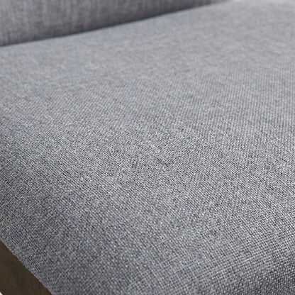 Fabric Dining Side Chair, Scandinavian, Light Gray Fabric & Walnut, Set of 2