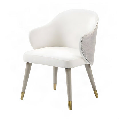 Upholstered Wood Dining Chairs, Contemporary Side Chair Set of 2, Gray Oak