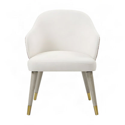 Upholstered Wood Dining Chairs, Contemporary Side Chair Set of 2, Gray Oak