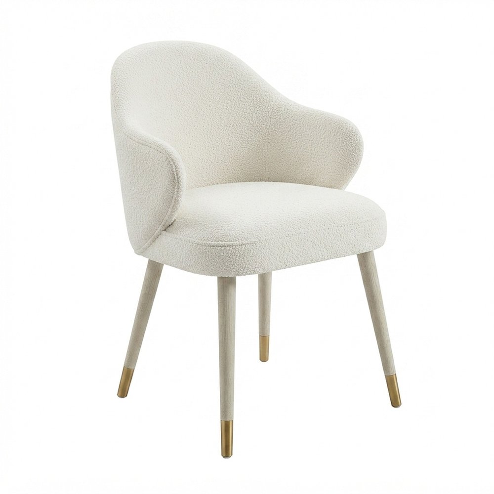 Upholstered Wood Dining Chairs, Contemporary Side Chair Set of 2, Gray Oak