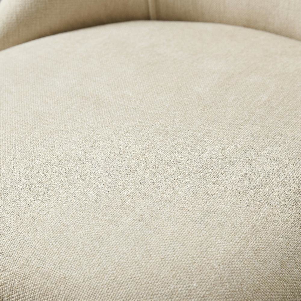 Microfiber Dining Chair, Beige Polished Microfiber & Dark oak, Set of 2