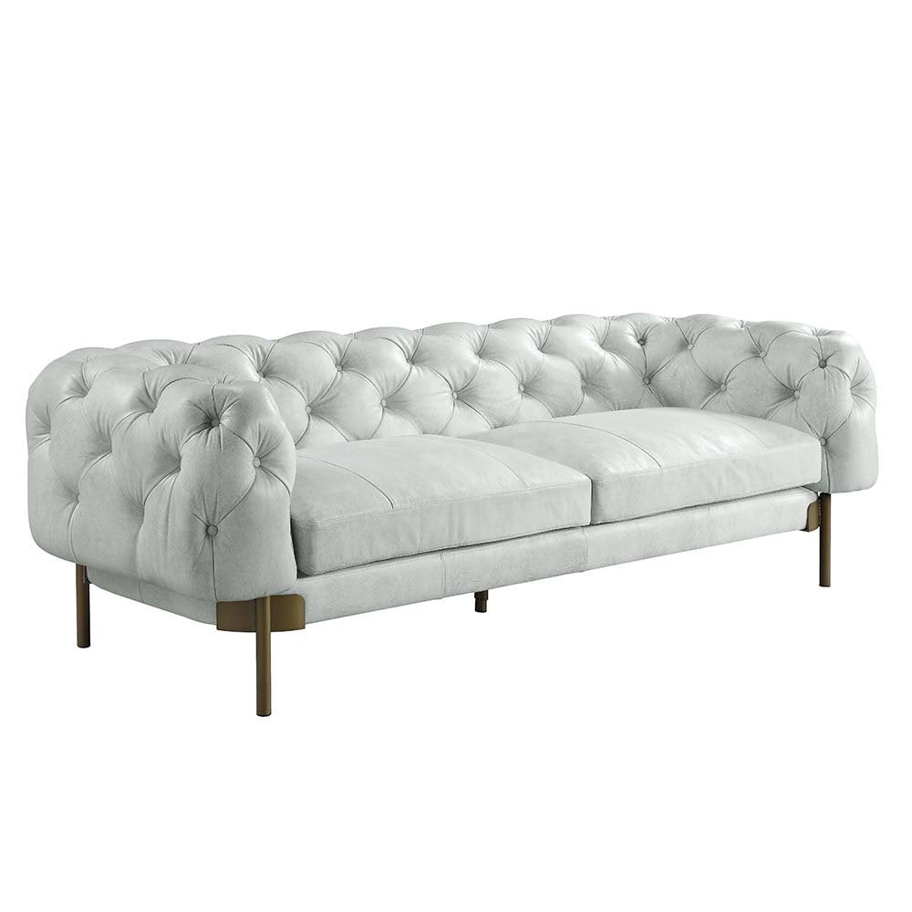 Ragle Sofa Vintage White Top Grain Leather