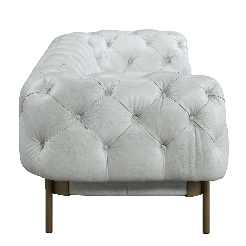 Ragle Sofa Vintage White Top Grain Leather