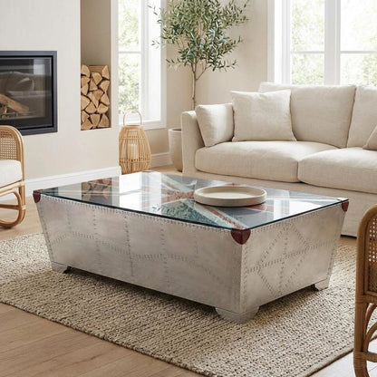 Aluminum Coffee Table Single Piece with Durable Frame and Elegant Design