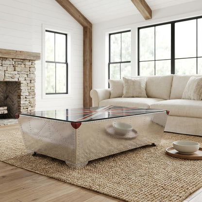 Aluminum Coffee Table Single Piece with Durable Frame and Elegant Design