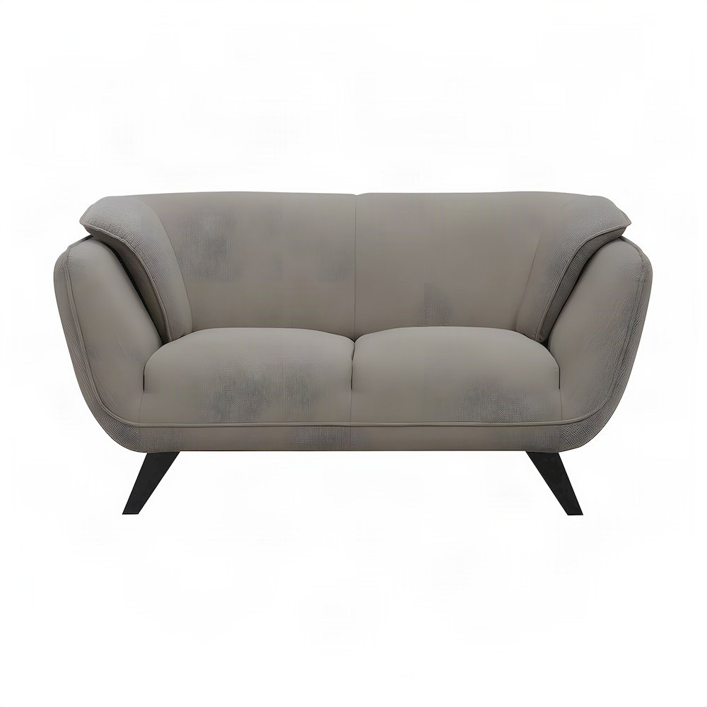 Linen-Upholstered Transitional Sofa Couch with Solid Wood Frame, Brown Linen