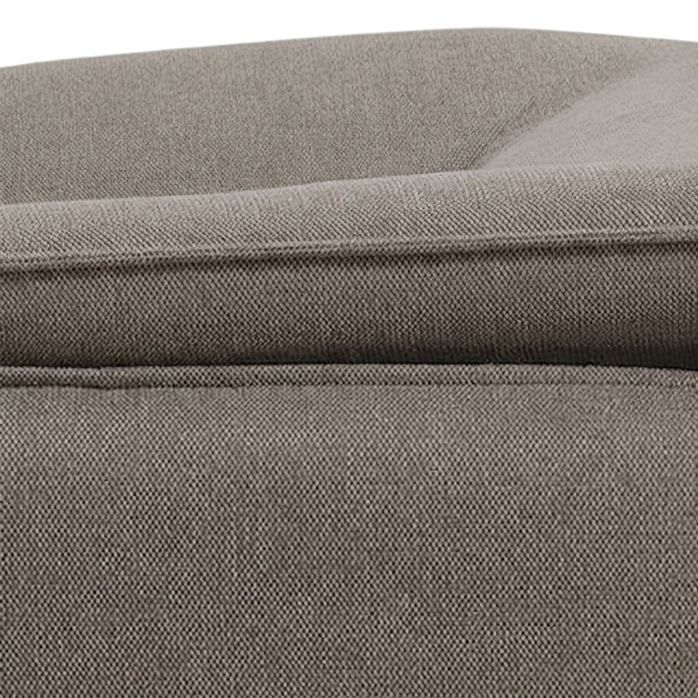 Linen-Upholstered Transitional Sofa Couch with Solid Wood Frame, Brown Linen