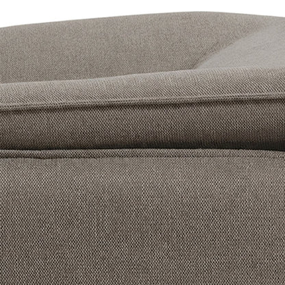 Linen-Upholstered Transitional Sofa Couch with Solid Wood Frame, Brown Linen