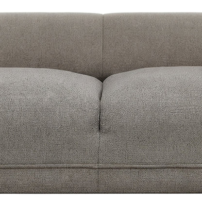 Linen-Upholstered Transitional Sofa Couch with Solid Wood Frame, Brown Linen