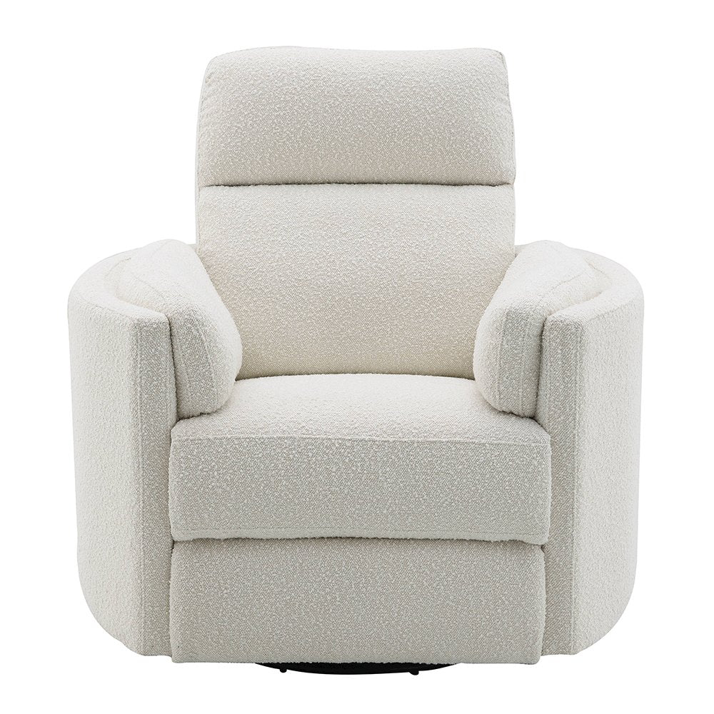 Sagen Glider Recliner w/Swivel Beige Boucle