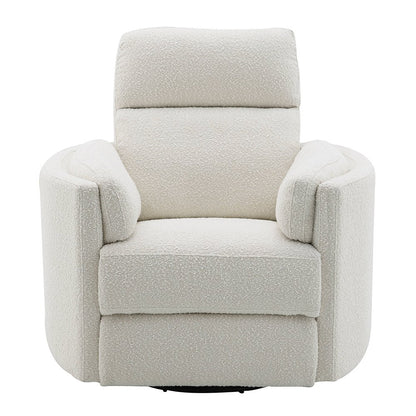Sagen Glider Recliner w/Swivel Beige Boucle