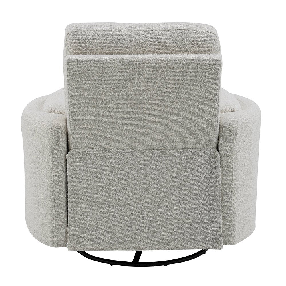 Sagen Glider Recliner w/Swivel Beige Boucle
