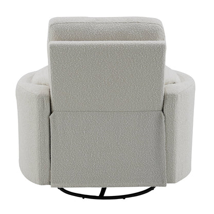 Sagen Glider Recliner w/Swivel Beige Boucle