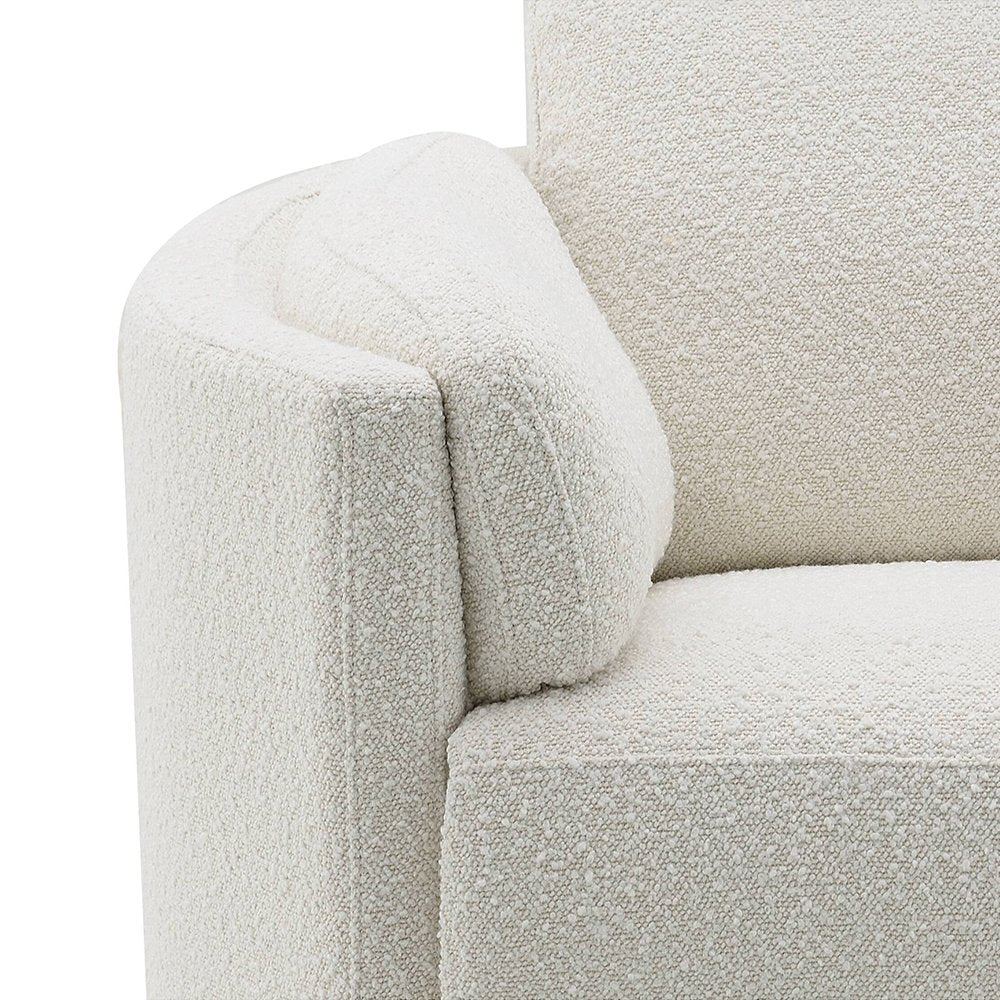 Sagen Glider Recliner w/Swivel Beige Boucle