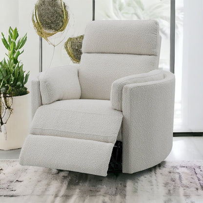 Sagen Glider Recliner w/Swivel Beige Boucle