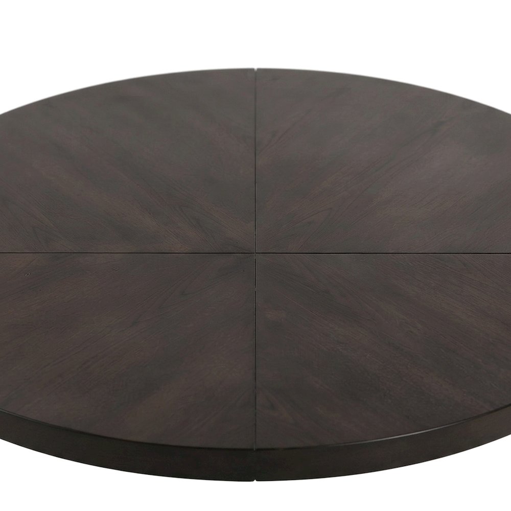 Wood Veneer Coffee Table with Contemporary Solid-Surface Top, Espresso