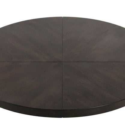 Wood Veneer Coffee Table with Contemporary Solid-Surface Top, Espresso