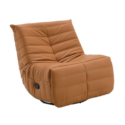 Talmon Glider Recliner w/Swivel Orange Synthetic Leather