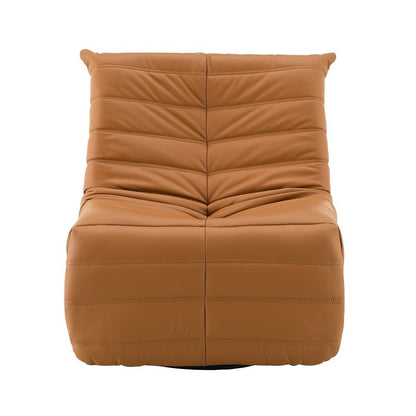 Talmon Glider Recliner w/Swivel Orange Synthetic Leather