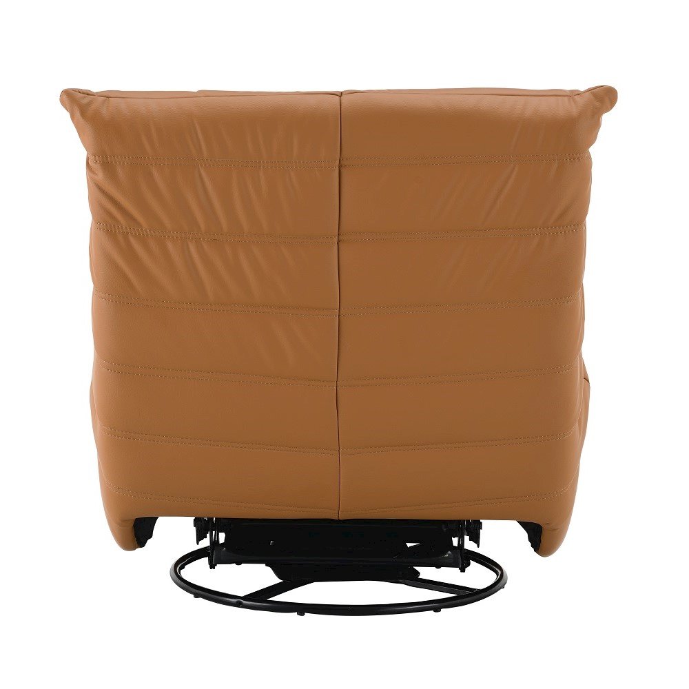 Talmon Glider Recliner w/Swivel Orange Synthetic Leather