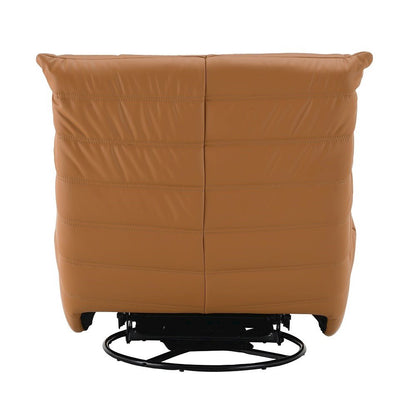 Talmon Glider Recliner w/Swivel Orange Synthetic Leather
