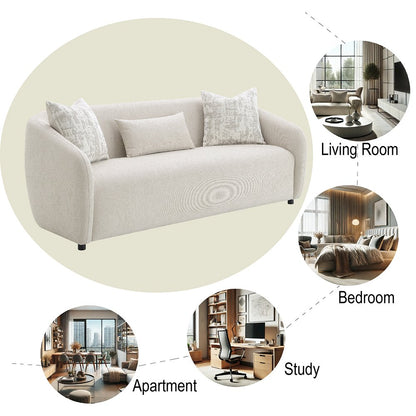 Etienne Sofa w/3 Pillows Beige Linen