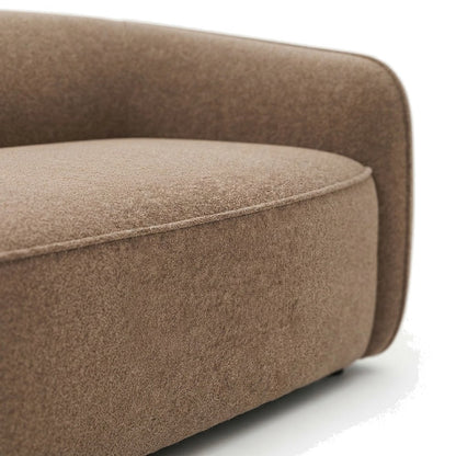 Upholstered Chenille Loveseat Sofa with Pillows, Small Love Seat, Brown Chenille
