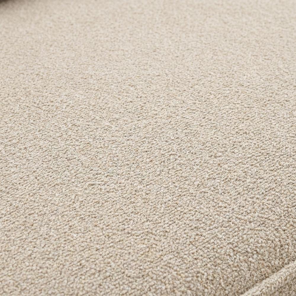 Chenille-Upholstered Contemporary Sofa with Accent Pillows, Beige