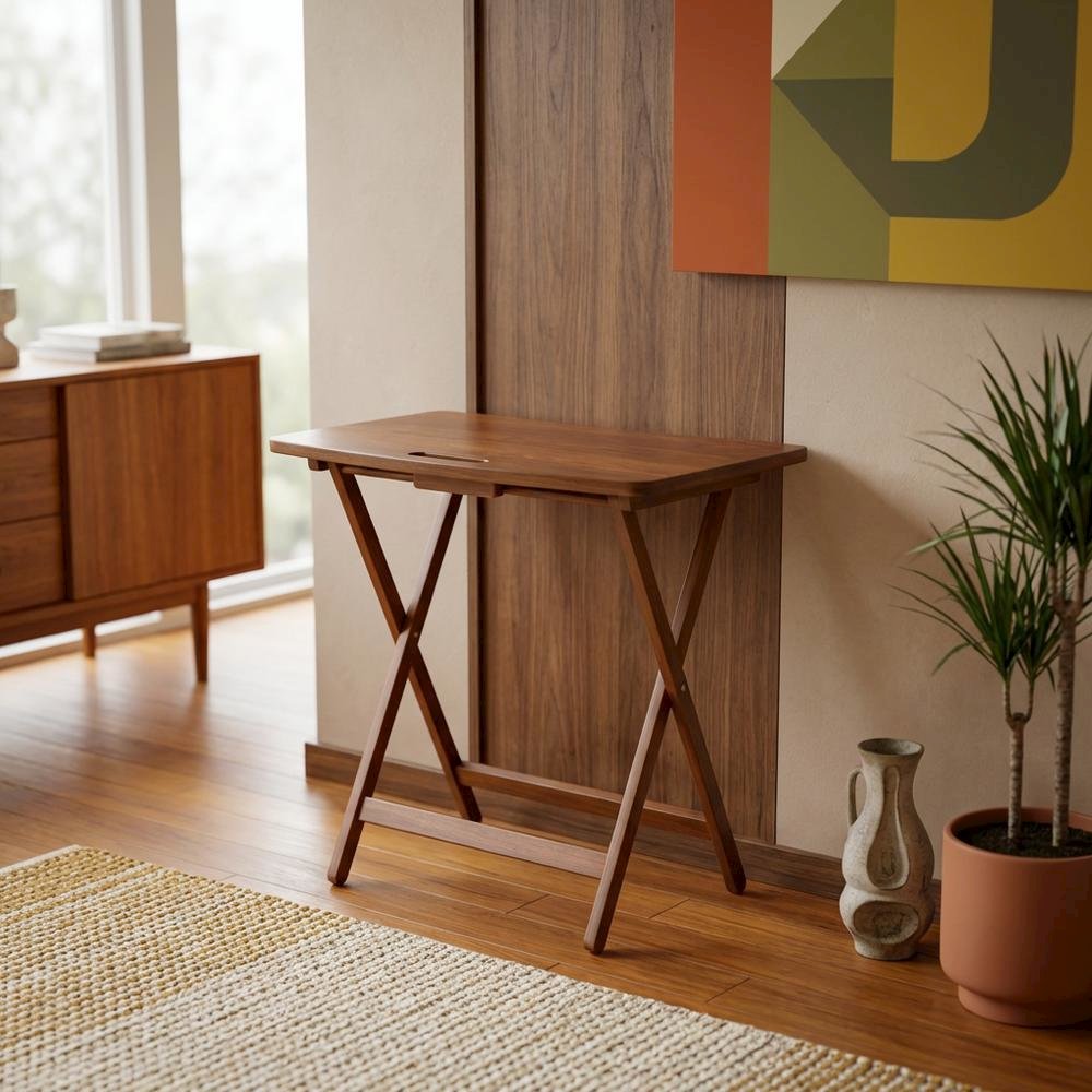 Brown, Folding Table, Folding Design, Quality Build