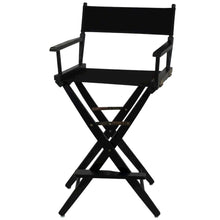 Black Extra-Wide Director's Chair, Black Frame, 30-Inch Bar Height